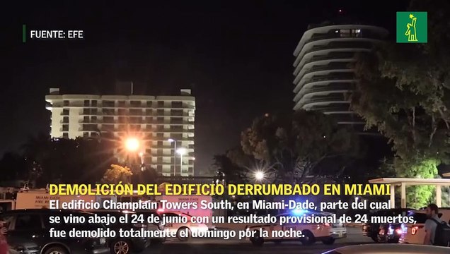 Espectaculares imágenes de la demolición del edificio derrumbado en Miami