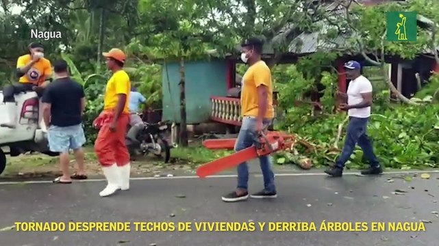Tornado desprende techos de viviendas y derriba árboles en Nagua