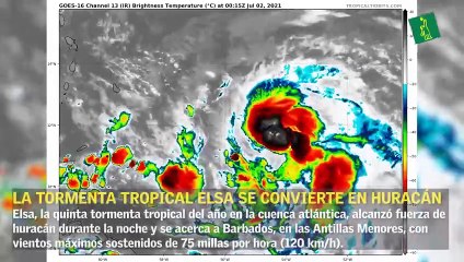 Elsa se convierte en huracán y mantiene trayectoria hacia costa sur de República Dominicana