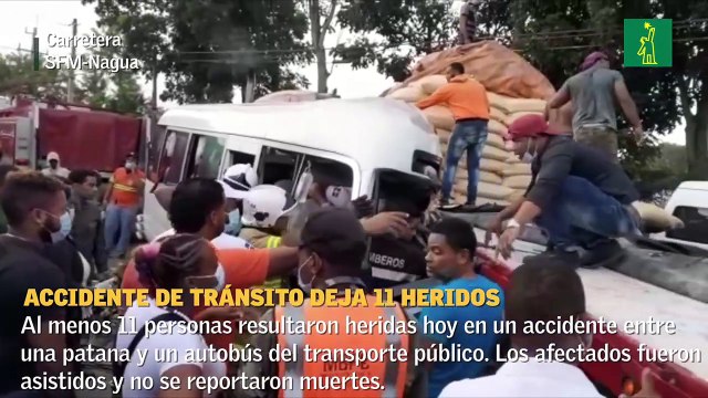 Accidente en carretera San Francisco de Macorís-Nagua deja 11 heridos