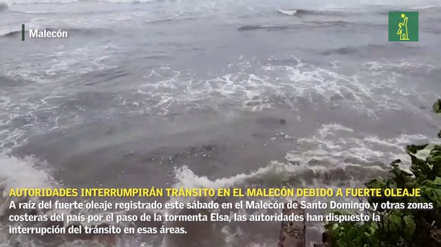 Autoridades interrumpirán tránsito en el Malecón debido a fuerte oleaje
