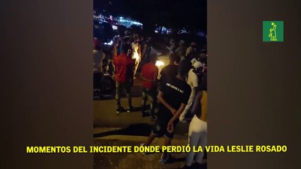 Momentos del incidente donde perdió la vida Leslie Rosado