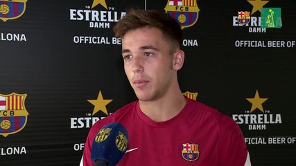 Nico, tras debutar con el Barça: Esta camiseta no se la regalo ni a mi padre