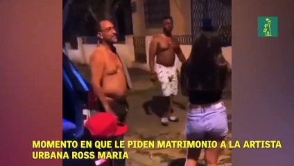 Momento en que le piden matrimonio a la artista urbana Ross Maria