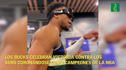 Los Bucks celebran victoria contra los Suns coronándose como campeones de la NBA