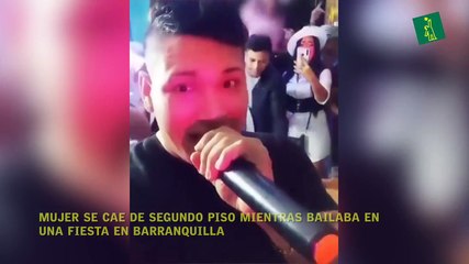 Mujer se cae de segundo piso mientras bailaba en una fiesta en Barranquilla