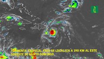Tormenta Tropical Fred se localiza a 190 km al este sureste de Santo Domingo