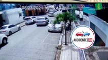 Accidente registrado en San Francisco de Macorís, calle Salcedo con Sánchez