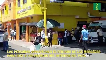 Las personas aprovechan el feriado de Las Mercedes para irse a los pueblos del interior del país