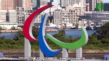 Tokio erige en la bahía el símbolo "Agitos" de los Juegos Paralímpicos