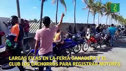 Largas filas en la feria ganadera y el club Los Cachorros para registrar motores