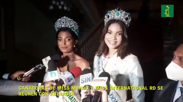 Ganadoras de Miss Mundo y Miss International RD se reúnen con Abinader