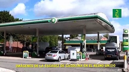 imágenes de la escasez de gasolina en el Reino Unido