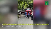 Dos patanas quedaron atascadas en carretera Casabito-Constanza