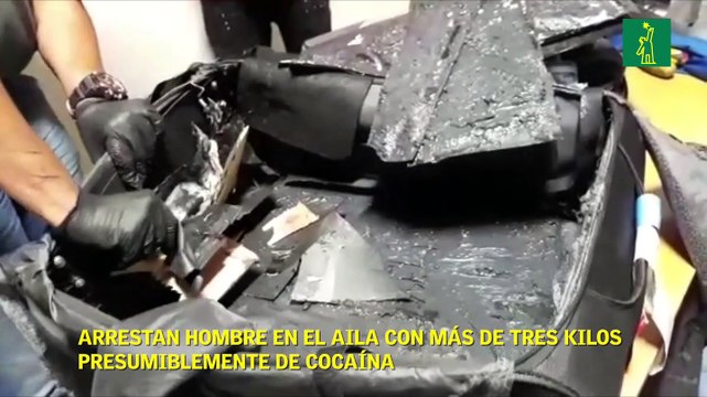 ARRESTAN HOMBRE EN EL AILA CON MÁS DE TRES KILOS PRESUMIBLEMENTE DE COCAÍNA