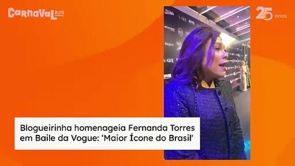 Blogueirinha homenageia Fernanda Torres: ‘Maior Ícone do Brasil'