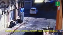 Hombre arranca cartera a turista en la Ciudad Colonial
