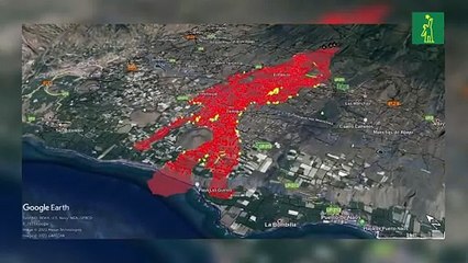La lava afecta a 680 hectáreas y destruye 1.548 edificaciones de La Palma