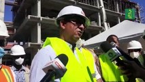 Realizan vaciado última losa del nuevo Palacio de Justicia de Santo Domingo Este