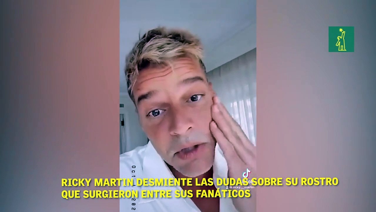 Ricky Martin desmiente las dudas sobre su rostro que surgieron entre sus fanáticos