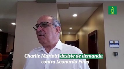 Charlie Mariotti desiste de demanda contra Leonardo Faña