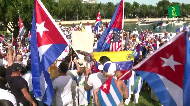 Manifestaciones en Miami en solidaridad con llamado a protestas opositoras en Cuba