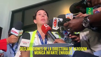 Declaraciones de la directora de Aerodom Monica Infante Enriquez
