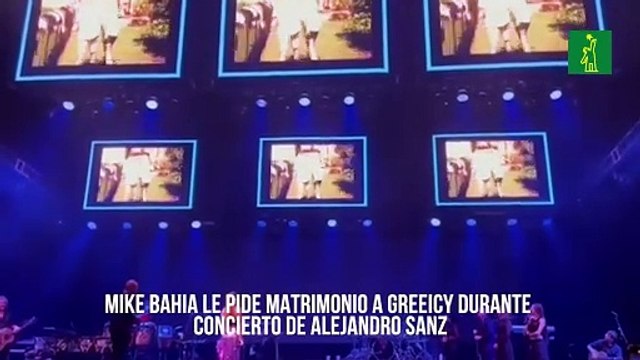 Mike Bahia le pide matrimonio a Greeicy durante concierto de Alejandro Sanz