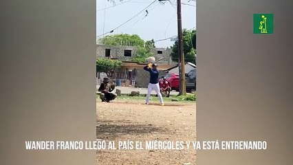 Wander Franco llegó al país el miércoles y ya está entrenando