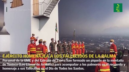 Ejército homenajea a los fallecidos de La Palma