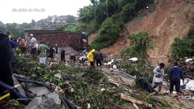 Decenas de muertos y desaparecidos por fuertes lluvias en nordeste de Brasil