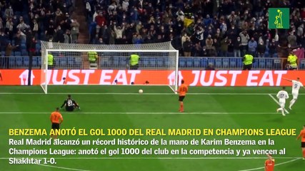 Benzema anotó el gol 1000 del Real Madrid en Champions League