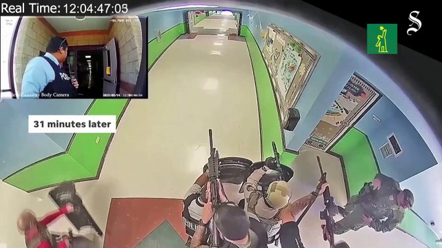 Video de la escuela de Uvalde muestra a oficiales esperando durante la matanza