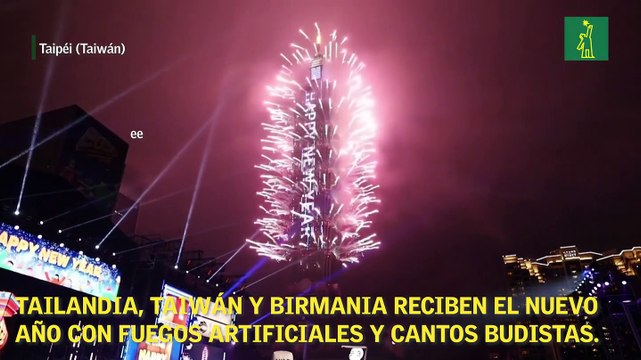 Tailandia, Taiwán y Birmania reciben el nuevo año con fuegos artificiales y cantos budistas