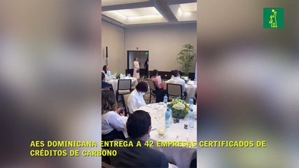 AES Dominicana entrega a 42 empresas certificados de créditos de carbono