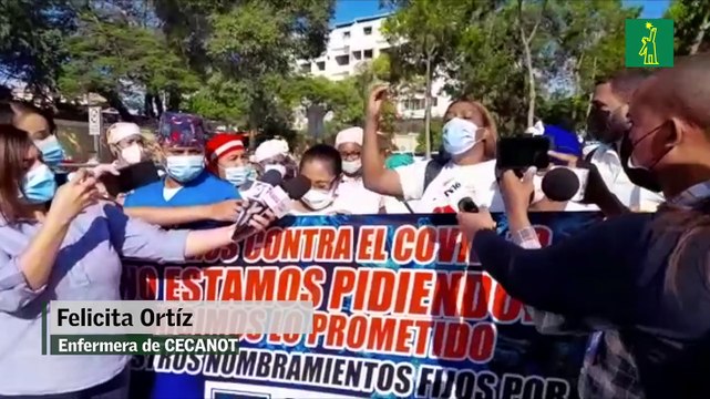Enfermeros del área de COVID-19 de CECANOT protestan por nombramientos prometidos