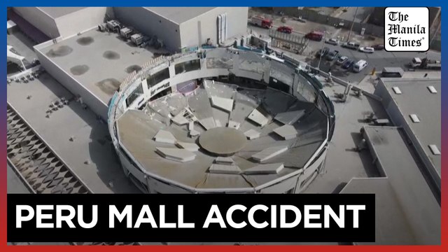 Aerial images of collapsed mall roof in Peru that killed four, injured dozens
