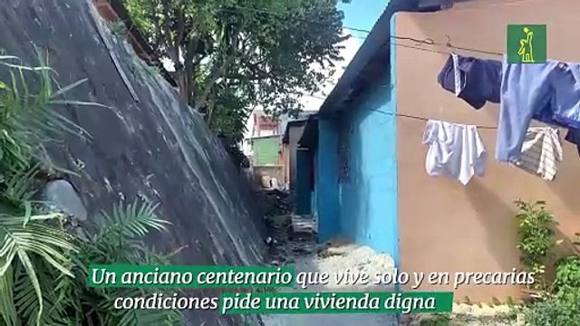 Un anciano centenario que vive solo y en precarias condiciones pide una vivienda digna