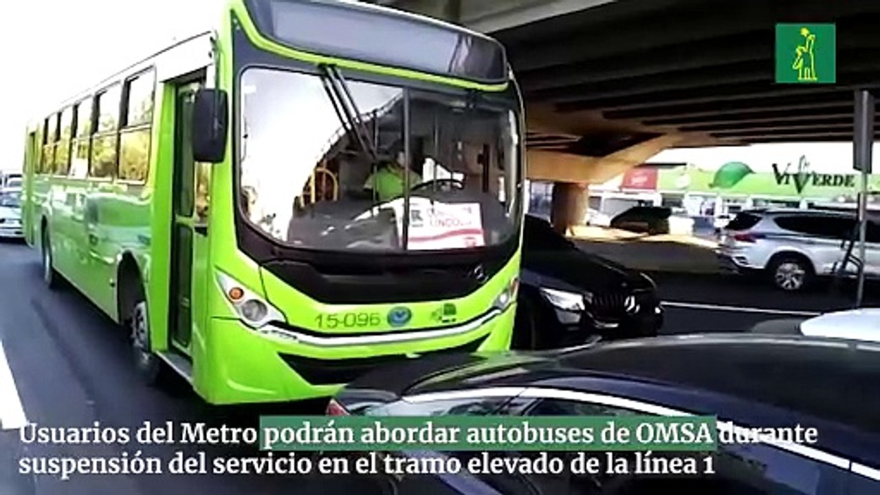 Usuarios del Metro podrán abordar autobuses de OMSA durante suspensión del servicio en el tramo elevado de la línea 1