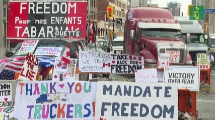 Trudeau califica de "inaceptables" las protestas en Canadá