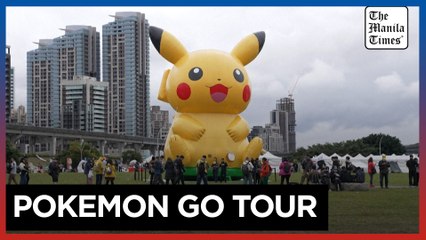 Pokemon GO players gather for game event in New Taipei City