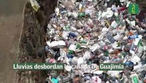 Lluvias desbordan la cañada de Guajimía