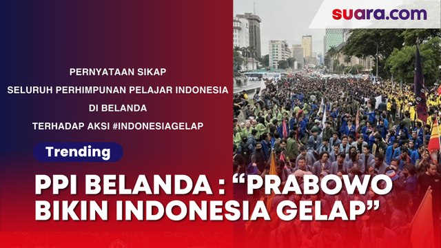Aksi Protes Mendunia, Pelajar Indonesia di Belanda Sebut Kebijakan Prabowo Bikin Indonesia Gelap!
