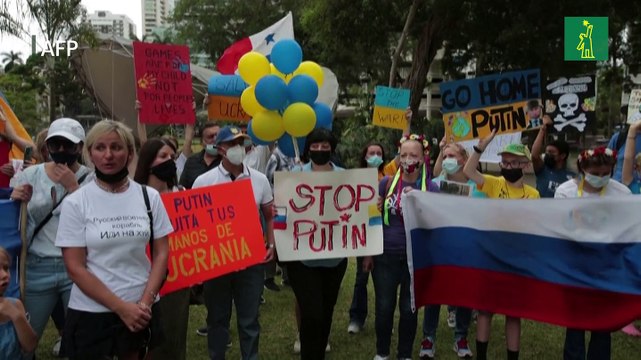 Manifestaciones en Uruguay y Panamá en rechazo a la invasión de Ucrania