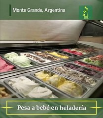 QUE COSAS! - Pesa a bebé en heladería