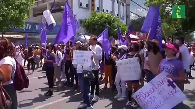 Mujeres protestan por el feminicidio de Debanhi y mexicanas desaparecidas
