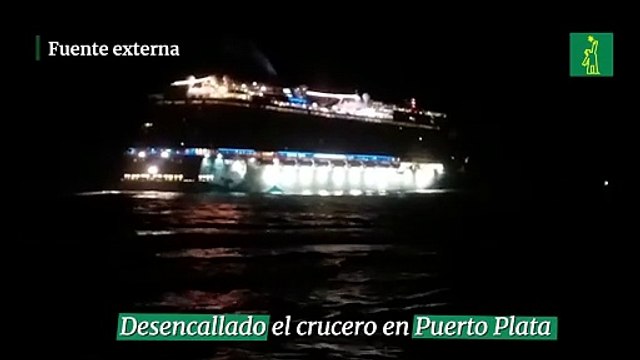 Desencallado crucero en Puerto Plata