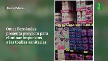 Omar Fernández presenta proyecto para eliminar impuestos a las toallas sanitarias