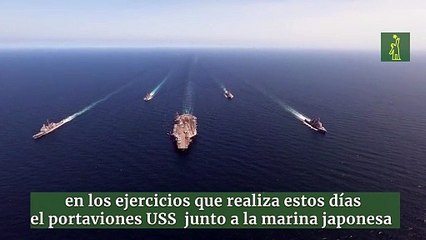 EEUU usa cazas furtivos en ejercicio de portaviones junto a península coreana