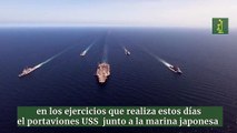 EEUU usa cazas furtivos en ejercicio de portaviones junto a península coreana